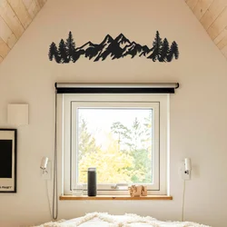 Wallity Zidna dekoracija Mountains-APT630, 17x69 cm, 1.2 mm, Crna