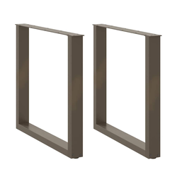 Noge za blagovaonski stol U-oblik 2 kom Prirodni čelik 90 x (72-73) cm Čelik