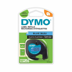 DYMO trak za tiskanje LetraTag, širina 12mm, moder-plastificiran, 91205