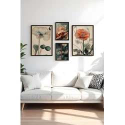 Wallity Dekorativna slika Huhu454-S, 50x70cm, 4 dela