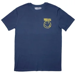 Nirvana Mini Happy Face Denim Blue L Majica