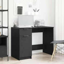 Stol s ladicama Crni hrast 100 x 50 x 75 cm Konstruirano drvo