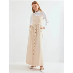 Bigdart Obleka Maxi kremna