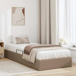 vidaXL Ottomanska postelja Kapučino 90 x 200 cm Umjetno usnje