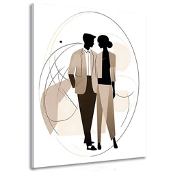 Slika abstraktne oblike elegantni parček - 100x150