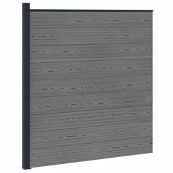 Panel ograde WPC i aluminij Siva