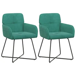 Trpezarijske stolice 2 pcs Baršun Tirkizna 59 x 56,5 x 86 cm