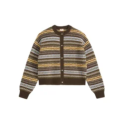 Levis Charlotte Crewneck Cardigan lea fairisle java