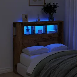 LED uzglavlje boja drva 120x18,5x103,5 cm konstruirano drvo