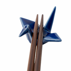Podstavek za odlaganje palčk ORIGAMI CRANE, modra, keramika, MIJ