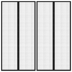 Zastori protiv insekata 2 kom s magnetima 220 x 100 cm crni