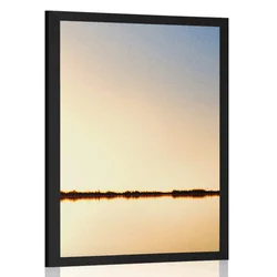Plakat sončni zahod za horizontom - 60x90 white