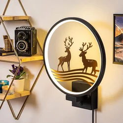 Opviq Zidna lampa, Crno-Bakar