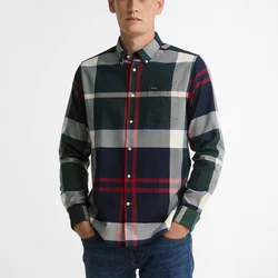 Barbour Srajca Dunoon Tartan MSH4980TN57 Temno zelena Tailored Fit