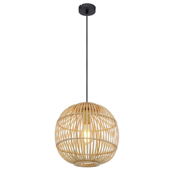 Globo 15368H - Luster na sajli HILDEGARD 1xE27/60W/230V bambus