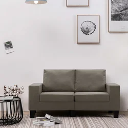 Sofa Sivo-smeđa Dvosjedi tkanina