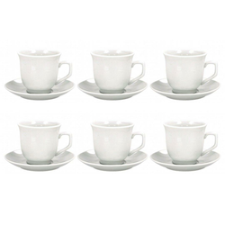 ADTREND Set skodelic za čaj 75984/6 kos/bel porcelan