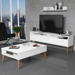 Hanah Home Set TV Komoda i klub sto Beli