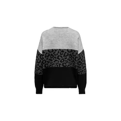 Only  Pull  motif léopard col rond  Siva
