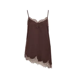 WE Fashion Top temno rjava