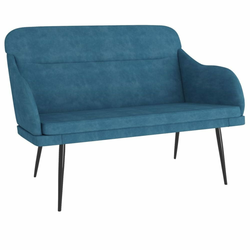 vidaXL Klop modra 110x76x80 cm žamet