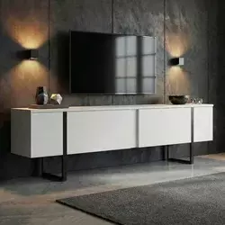 HANAH HOME TV Polica Onera White Black
