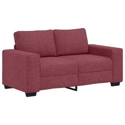 Vidaxl Dvosed vinsko rdeč 160x77x82 cm blago