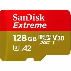 SANDISK spominska kartica micro SDXC 128GB C10 U3 V30 A2 UHS-I (SDSQXA1-128G-GN6MA)