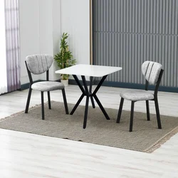Hanah Home Trpezarijski sto i stolice Elma, Sivo-beli