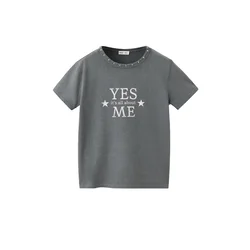 MANGO KIDS Majica YESME kamen/bela
