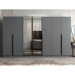 Hanah Home ormar sa reflektujućim staklom Nisa 20598, 315 cm, antracit