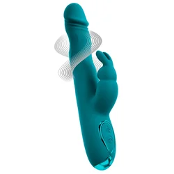 Sweet Smile Rabbit Vibrator with Wiggling Function Turquoise