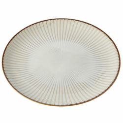 Jedilni krožnik WHITE SENDAN 23,5 cm, bela, keramika, MIJ