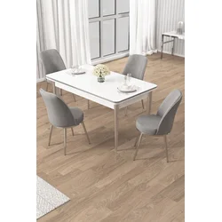 Hanah Home Trpezarijski set, 5 komada, Sivi