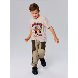 Sinsay - Pamučne loose jogger farmerke - prašnjava braon