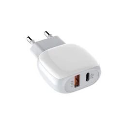 Punjač LDNIO A2313C USB 30 FAST CHARGING 18W + Lightning Kabl, Beli