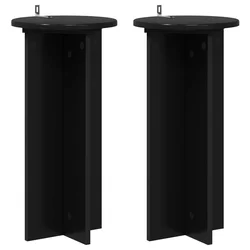 Stalak za biljke 2 pcs Crna 29,5 x 29,5 x 60 cm
