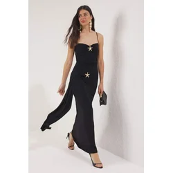 Trendyol Milla Ženska haljina Tprss25Ae00182, Crna