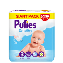 Pufies Pelene Big pack BP Sensitive, Midi 100 pcs 3, 6-10kg