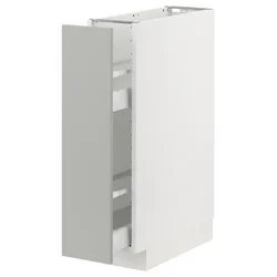 METOD / MAXIMERA Pod.element/izvl.umetak, bela/Havstorp svetlosiva, 20x60 cm