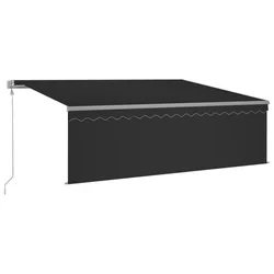 Automatska tenda s roletom i senzorom LED 4 x 3 m antracit