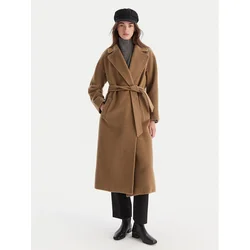Weekend Max Mara Volneni plašč Tempera 2525016082 Rjava Regular Fit