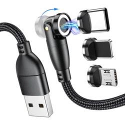 Magnetni polnilni kabel 3v1 (Micro/USB-C/Lightning) 1m