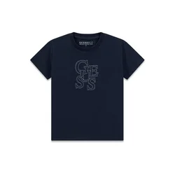 Guess Majica N6RI17 grK8HM4 Mornarsko modra Regular Fit
