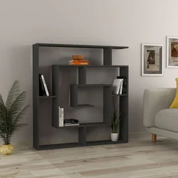 Hanah Home Polica za knjige, 125x128.6x22cm, Antracit