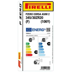 Pirelli P Zero Corsa Asimmetrico 2 ( 345/30 ZR20 (106Y) F, sa za?titom za felne (MFS) )