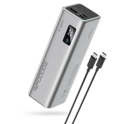 CUKTECH powerbank CUKP200XGLGR, 20.000 mAh, 85 W, siva