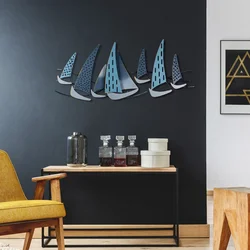 Wallity Zidna dekoracija Uskuna 3, 51x120cm, Plava