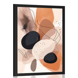 Plakat abstraktne oblike skale - 30x45 silver