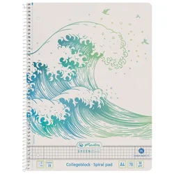 BLOK KOLEGIJ A4 KARO  70L GREENLINE WAVE HERLITZ 50033478